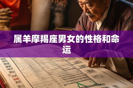 属羊摩羯座男女的性格和命运