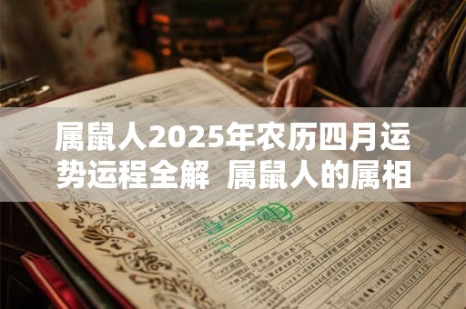 属鼠人2025年农历四月运势运程全解  属鼠人的属相婚配表