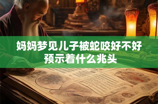 妈妈梦见儿子被蛇咬好不好 预示着什么兆头