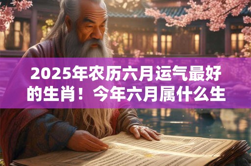 2025年农历六月运气最好的生肖！今年六月属什么生肖运势最好