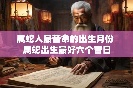 属蛇人最苦命的出生月份 属蛇出生最好六个吉日