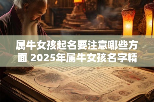 属牛女孩起名要注意哪些方面 2025年属牛女孩名字精选