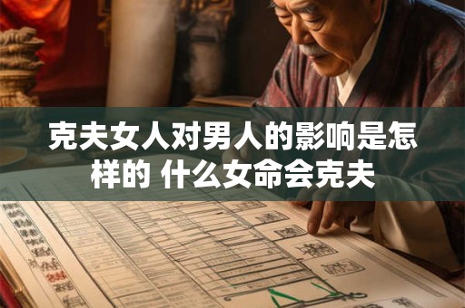 克夫女人对男人的影响是怎样的 什么女命会克夫