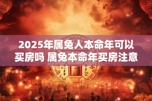 2025年属兔人本命年可以买房吗 属兔本命年买房注意事项