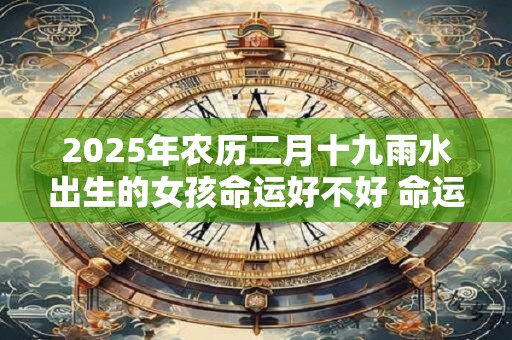 2025年农历二月十九雨水出生的女孩命运好不好 命运如何