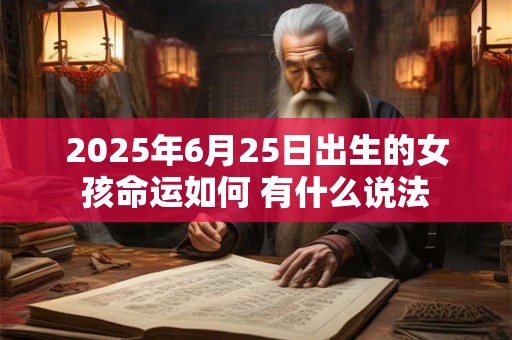 2025年6月25日出生的女孩命运如何 有什么说法