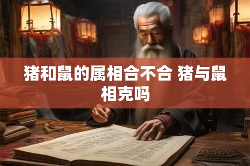 猪和鼠的属相合不合 猪与鼠相克吗