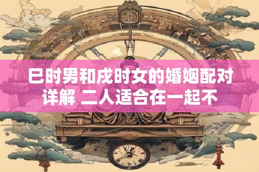 巳时男和戌时女的婚姻配对详解 二人适合在一起不