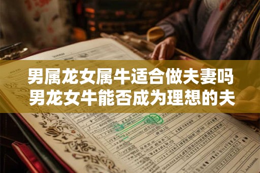 男属龙女属牛适合做夫妻吗 男龙女牛能否成为理想的夫妻配对