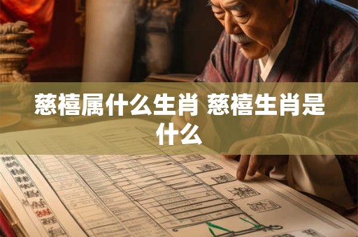 慈禧属什么生肖 慈禧生肖是什么