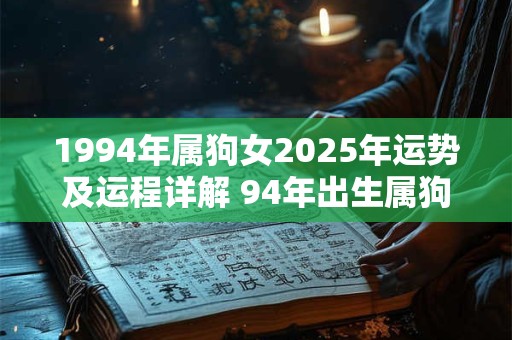 详细阅读:1994年属狗女2025年运势及运程详解 94年出生属狗人2025全年每月运势女性 1994年属狗女2025年运势及运程详解 94年出生属狗人2025全年每月运势女性