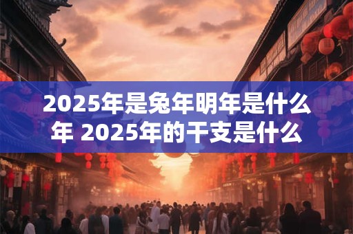 2025年是兔年明年是什么年 2025年的干支是什么