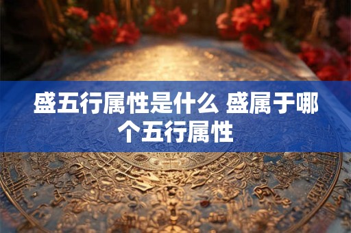 盛五行属性是什么 盛属于哪个五行属性