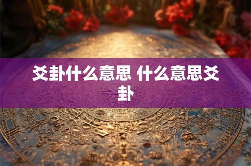 爻卦什么意思 什么意思爻卦