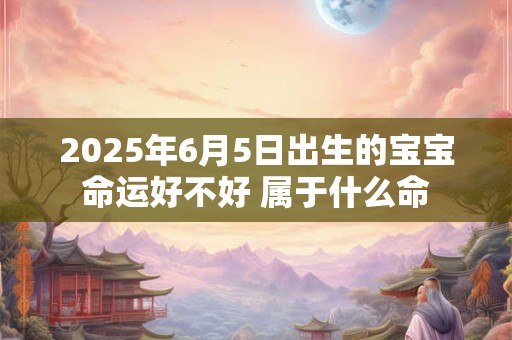 详细阅读:2025年6月5日出生的宝宝命运好不好 属于什么命 2025年6月5日出生的宝宝命运好不好 属于什么命