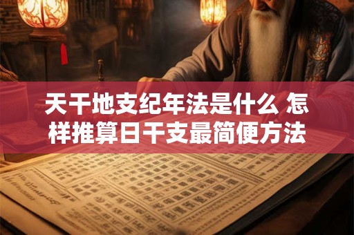 天干地支纪年法是什么 怎样推算日干支最简便方法