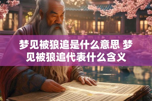 梦见被狼追是什么意思 梦见被狼追代表什么含义