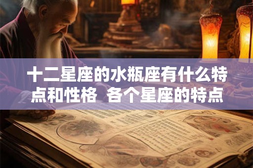十二星座的水瓶座有什么特点和性格  各个星座的特点和性格