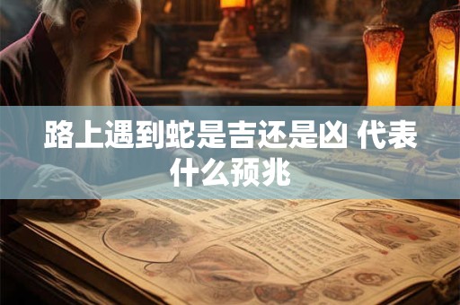 路上遇到蛇是吉还是凶 代表什么预兆