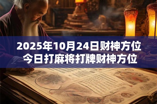 2025年10月24日财神方位 今日打麻将打牌财神方位