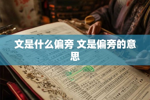 文是什么偏旁 文是偏旁的意思