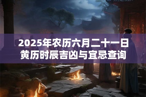 2025年农历六月二十一日黄历时辰吉凶与宜忌查询
