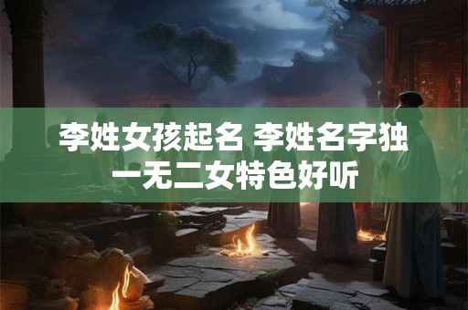李姓女孩起名 李姓名字独一无二女特色好听