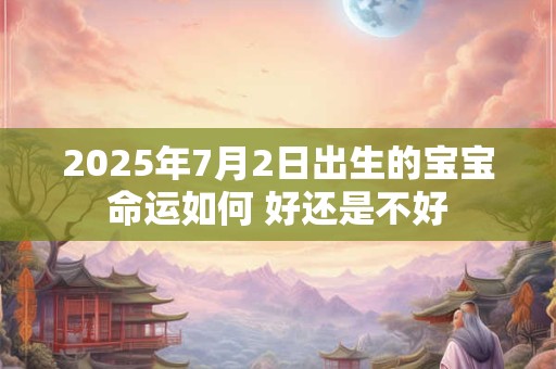 2025年7月2日出生的宝宝命运如何 好还是不好
