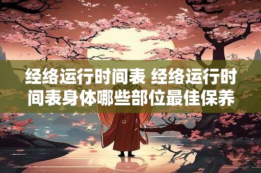 经络运行时间表 经络运行时间表身体哪些部位最佳保养时间