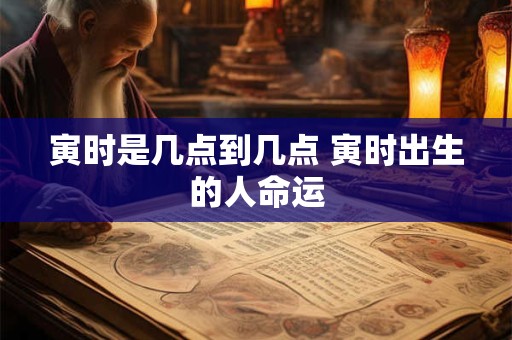 寅时是几点到几点 寅时出生的人命运