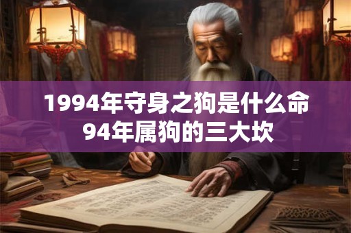 1994年守身之狗是什么命 94年属狗的三大坎