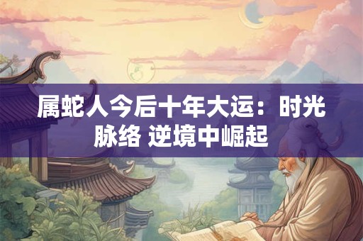 属蛇人今后十年大运:时光脉络 逆境中崛起 属蛇人今后十年大运:时光脉络 逆境中崛起