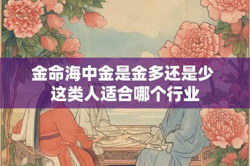 金命海中金是金多还是少 这类人适合哪个行业