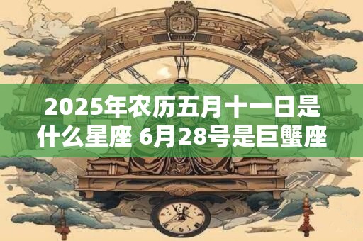 2025年农历五月十一日是什么星座 6月28号是巨蟹座吗