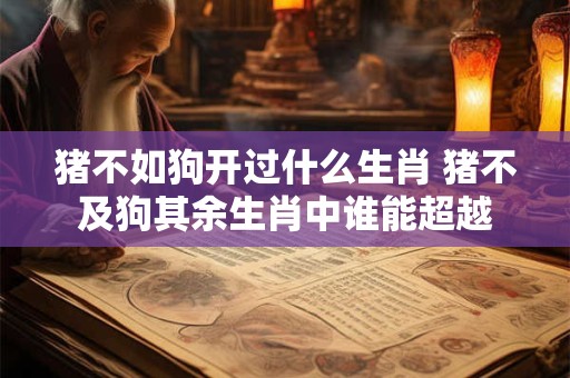 猪不如狗开过什么生肖 猪不及狗其余生肖中谁能超越