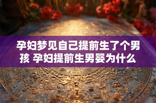孕妇梦见自己提前生了个男孩 孕妇提前生男婴为什么