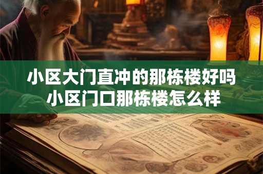 小区大门直冲的那栋楼好吗 小区门口那栋楼怎么样