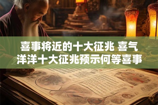 喜事将近的十大征兆 喜气洋洋十大征兆预示何等喜事14个字内