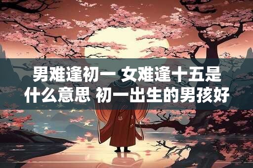 男难逢初一 女难逢十五是什么意思 初一出生的男孩好不好