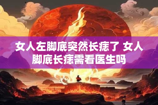 女人左脚底突然长痣了 女人脚底长痣需看医生吗