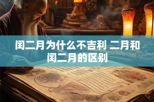 闰二月为什么不吉利 二月和闰二月的区别