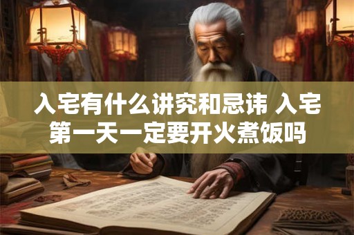 入宅有什么讲究和忌讳 入宅第一天一定要开火煮饭吗