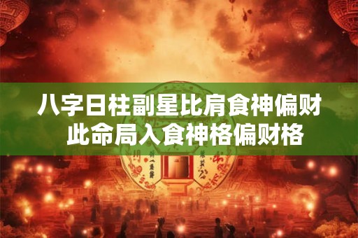 八字日柱副星比肩食神偏财  此命局入食神格偏财格