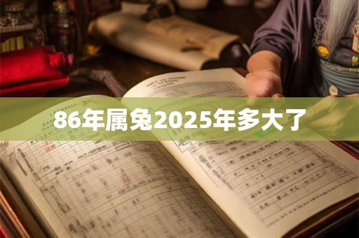 86年属兔2025年多大了