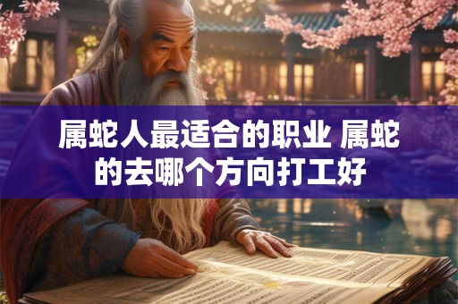 属蛇人最适合的职业 属蛇的去哪个方向打工好