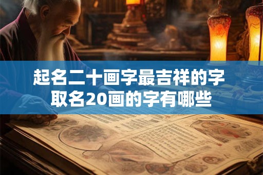 起名二十画字最吉祥的字 取名20画的字有哪些