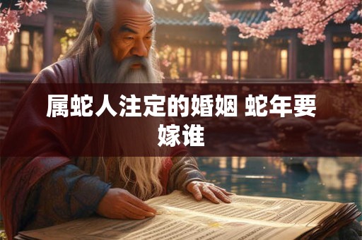 属蛇人注定的婚姻 蛇年要嫁谁