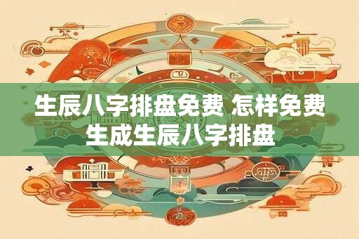 生辰八字排盘免费 怎样免费生成生辰八字排盘 生辰八字排盘免费 怎样免费生成生辰八字排盘