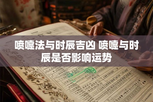 喷嚏法与时辰吉凶 喷嚏与时辰是否影响运势