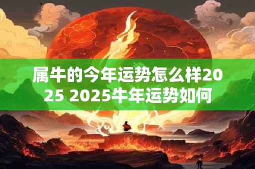 属牛的今年运势怎么样2025 2025牛年运势如何